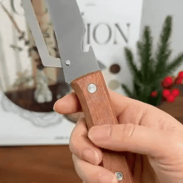 5-in-1 Peeler - Wood Handle GIF