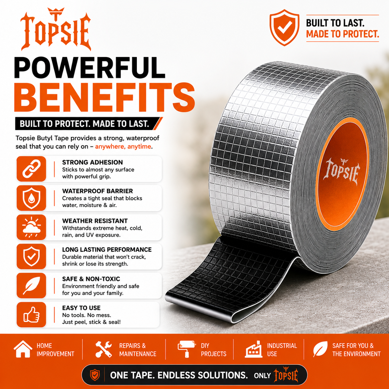 Topsie AquaForge WeatherLock Protection Tape