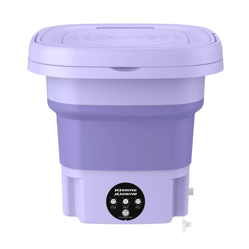 8L Portable Folding Washing Machine Bucket for Clothes Socks Underwear