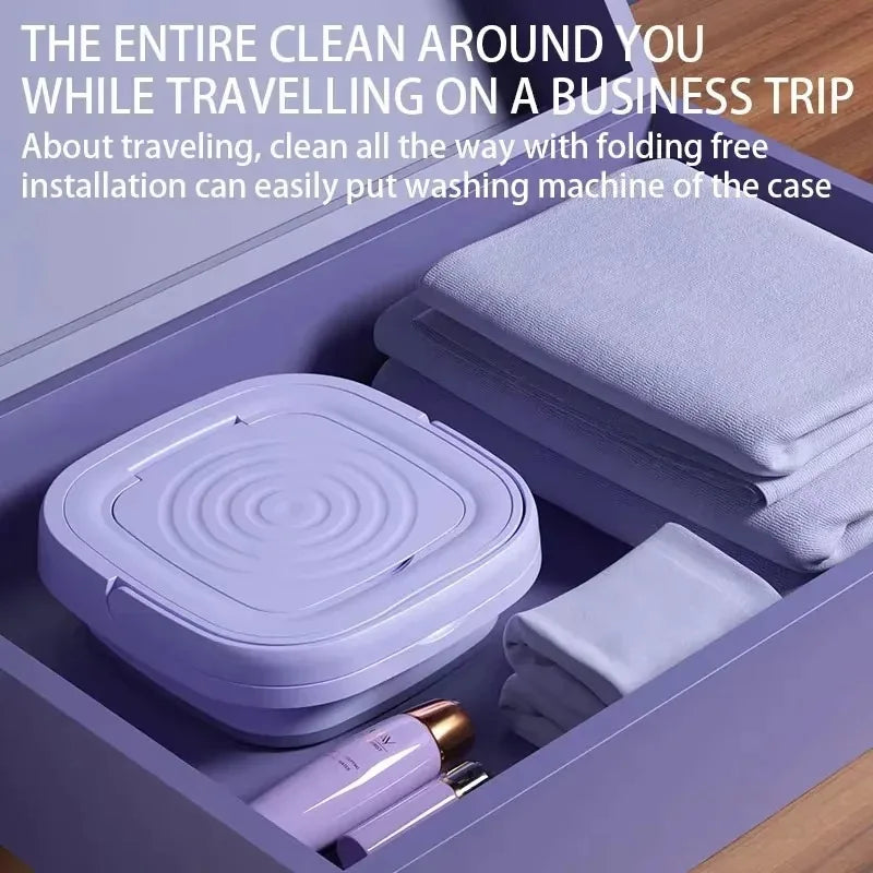 8L Portable Folding Washing Machine Bucket for Clothes Socks Underwear