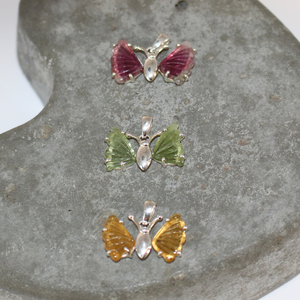 Tourmaline Butterflies set in sterling silver