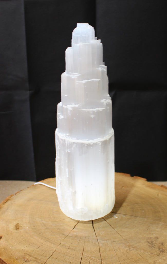 Selenite Lamp 35cm