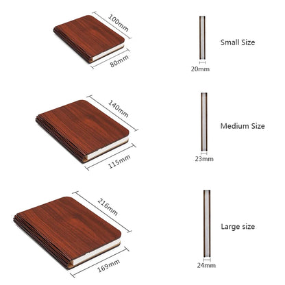 LED Foldable Book Light Creative Wooden Luminous Book for Children Kids’Birthday Holiday Christmas Gift Rechargeable Night Lamp
