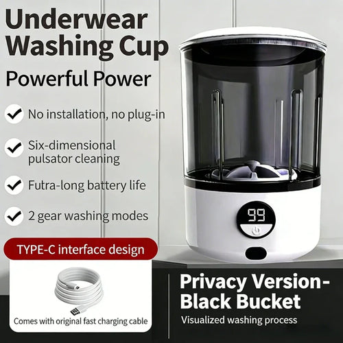 2L Mini Washing Machine Automatic Portable Turbo Led Washing Cup Portable Washing Machine Is Suitable For Underwear.Briefs.Socks (Copy)