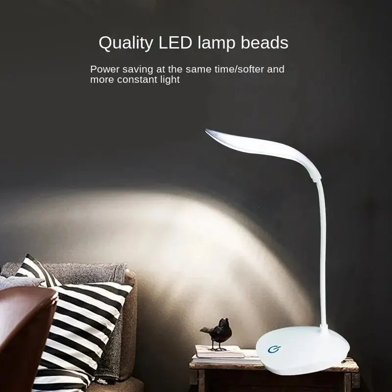 LED Desk Lamp Eye Protection Night Light Touch Dimmable Reading Lamp USB Plug For Office Desk Student Dormitory Bedroom Reading