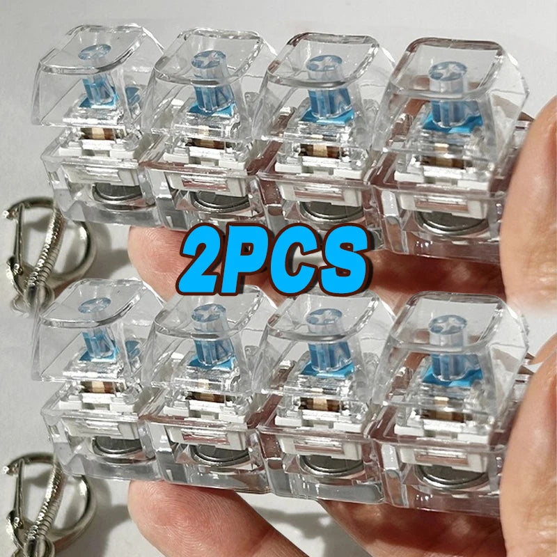 2pcs Keys Mechanical Keyboard Axis Tester LED Keyboard Key Toy Stress Relief DIY Button Keycap Fidget Keychain Toys Gift
