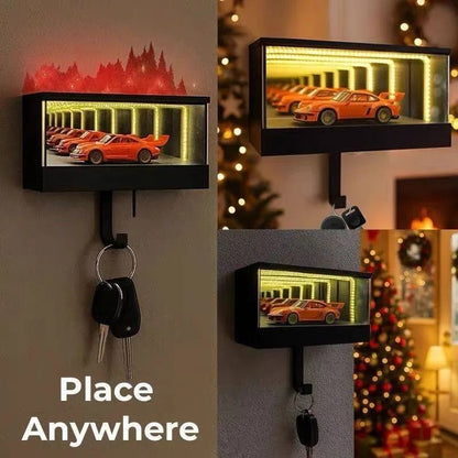 Infinity mirror key holder