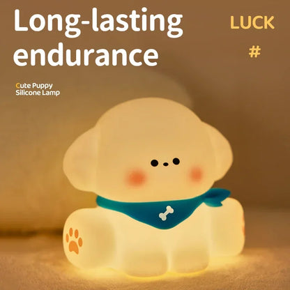 Panda LED Night Light Cute Silicone Night Light USB Rechargeable Touch Night Lamp Bedroom Timing Lamp Decoration Children's Gift