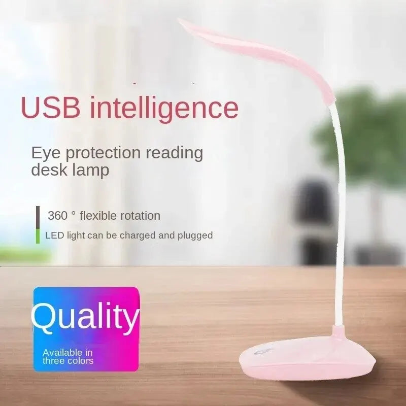 LED Desk Lamp Eye Protection Night Light Touch Dimmable Reading Lamp USB Plug For Office Desk Student Dormitory Bedroom Reading
