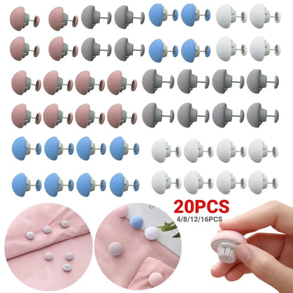 20PCS BedSheet Quilt Clip One Button Unlock Duvet Cover Fastener Clip Anti Slip Blanket Buckles Quilt Holder Fixator Grippers