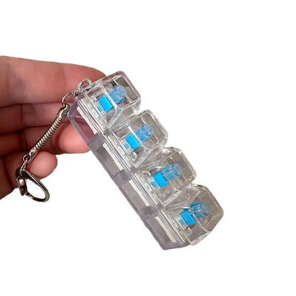 Mini RGB Keyboard Keychain for Stress Relief