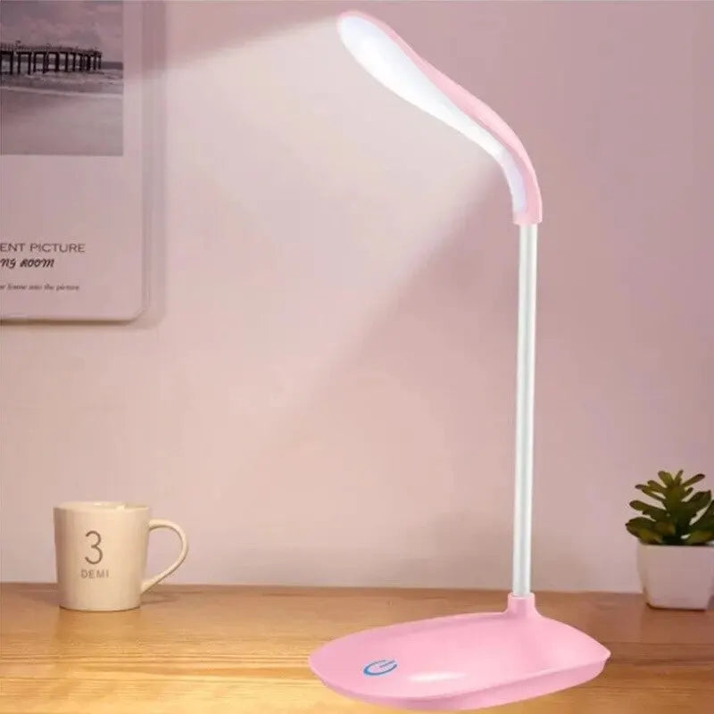 LED Desk Lamp Eye Protection Night Light Touch Dimmable Reading Lamp USB Plug For Office Desk Student Dormitory Bedroom Reading