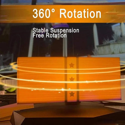 Magnetic Levitation Game Cash Lamp 360° Rotating Floating Money Stack with 3 Color Modes Touch Base, USB Powered Mini GTA Style