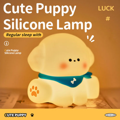 Cartoon Puppy Shaped Silicone Night Lamp, USB Charging Soft Glow Nightlight, Portable Touch Control Dog LED Light, Indoor Room D
