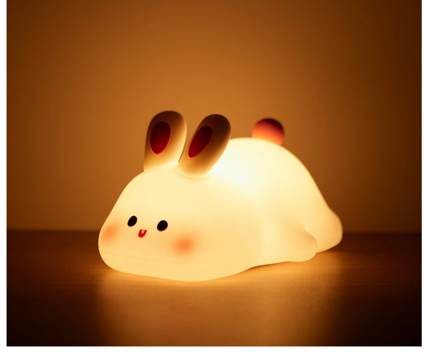 Panda LED Night Light Cute Silicone Night Light USB Rechargeable Touch Night Lamp Bedroom Timing Lamp Decoration Children's Gift