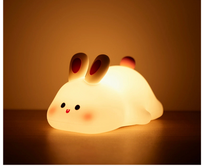 Panda LED Night Light Cute Silicone Night Light USB Rechargeable Touch Night Lamp Bedroom Timing Lamp Decoration Children's Gift