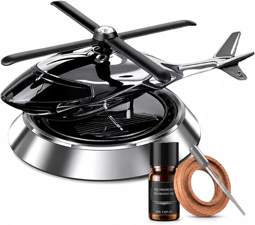 Solar Powered Rotating Helicopter Car Air Freshener / Perfume