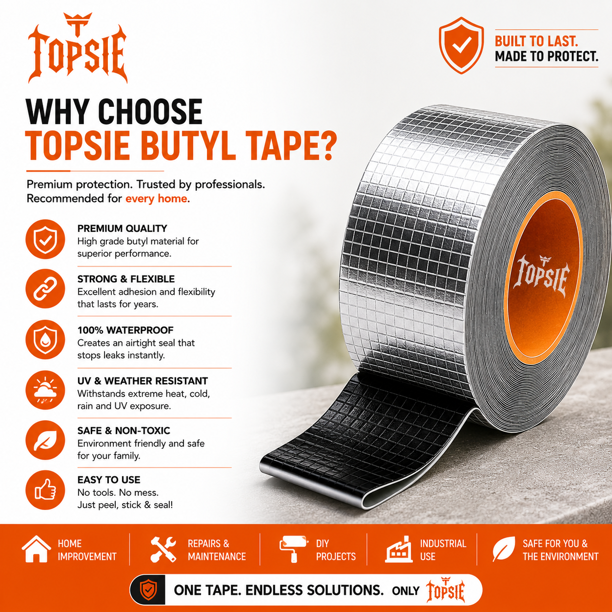Topsie AquaForge WeatherLock Protection Tape