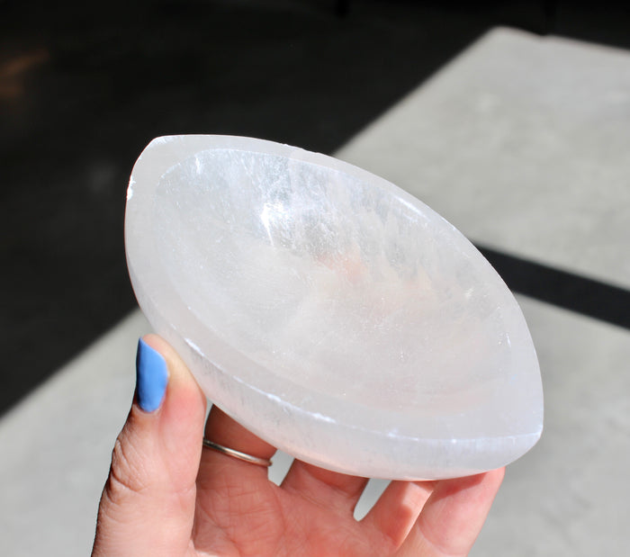 Oval Selenite Bowl