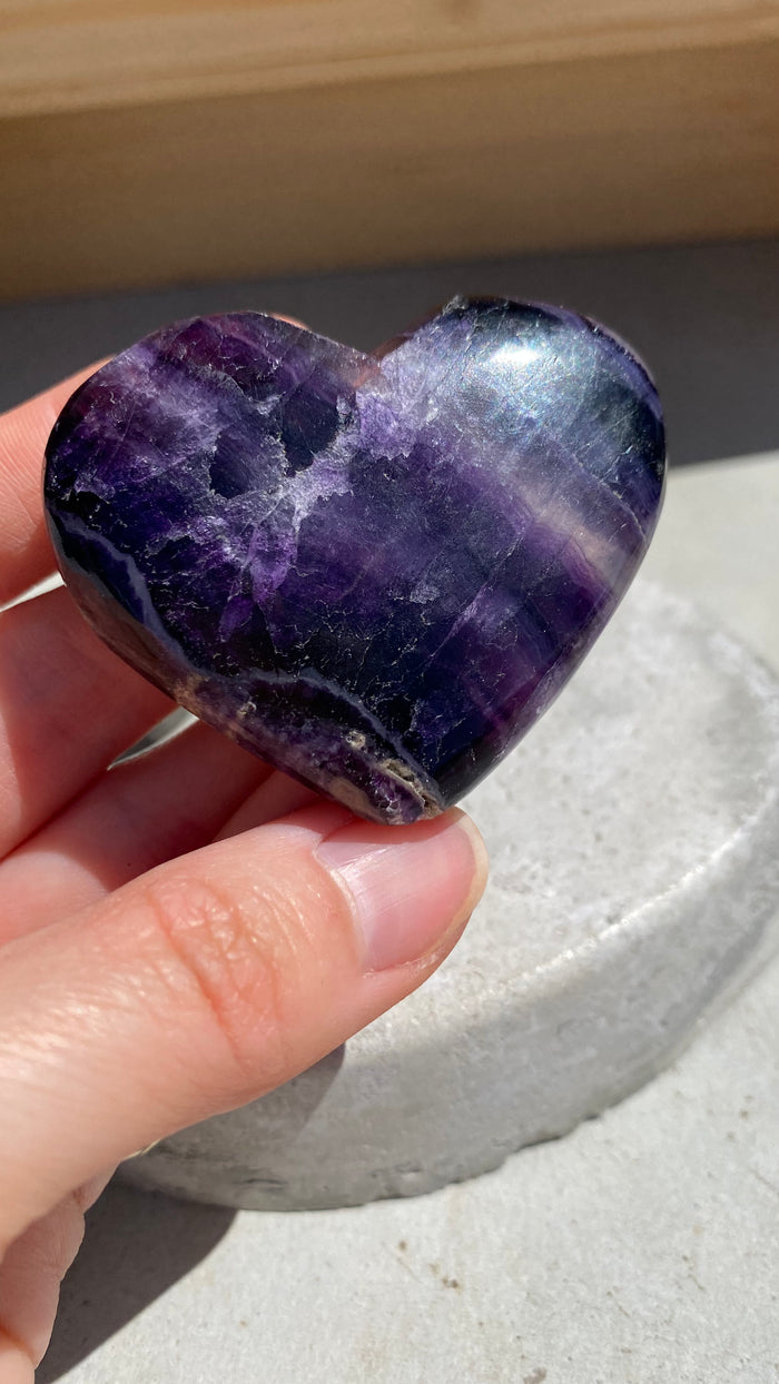 Fluorite puff heart